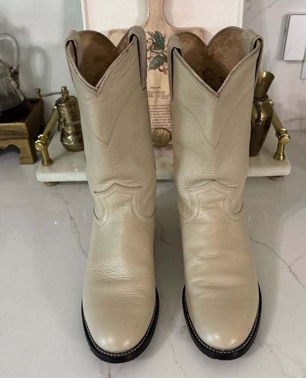 Justin‎ L3730 Leather Roper Cowboy Boots